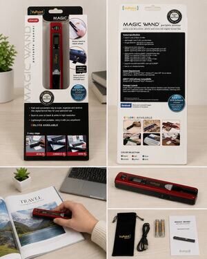 VuPoint Magic Wand ST415R Portable Scanner Red New Sealed ABBYY OCR